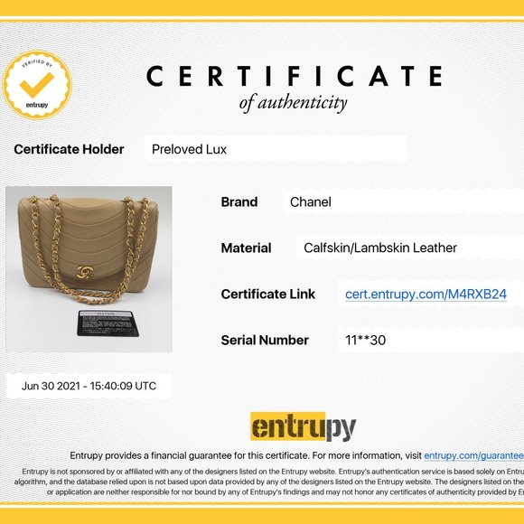 Authentic CHANEL Lambskin Vintage Small Flap Bag Beige / Gold Hardware - Picture 14 of 14